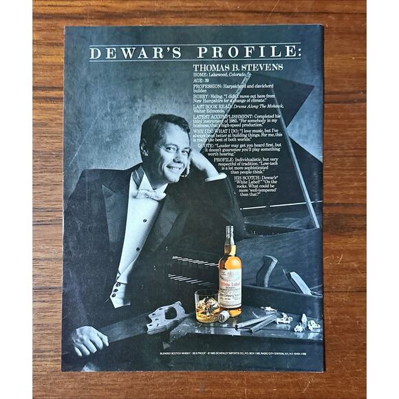 3 Lot 1986 Print Ads Dewar's Profiles Scotch Whiskey Sayers - Picture 2 of 4
